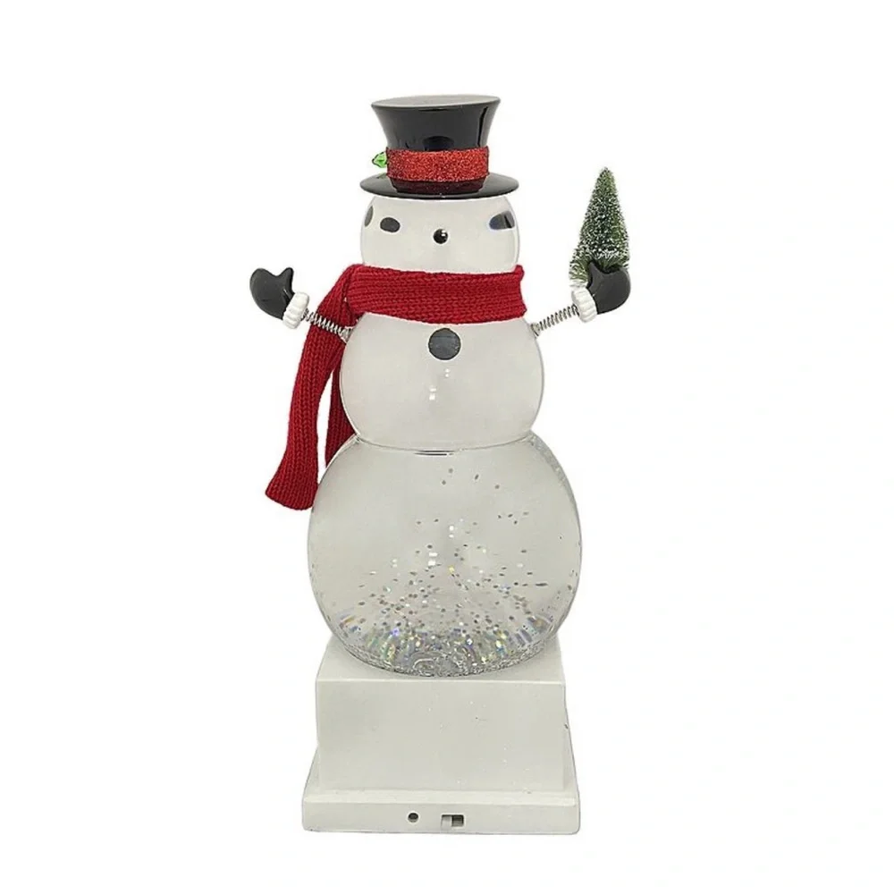 St. Nicholas Square Snowman Snow Globe Christmas CountdownTable Decor Calendar